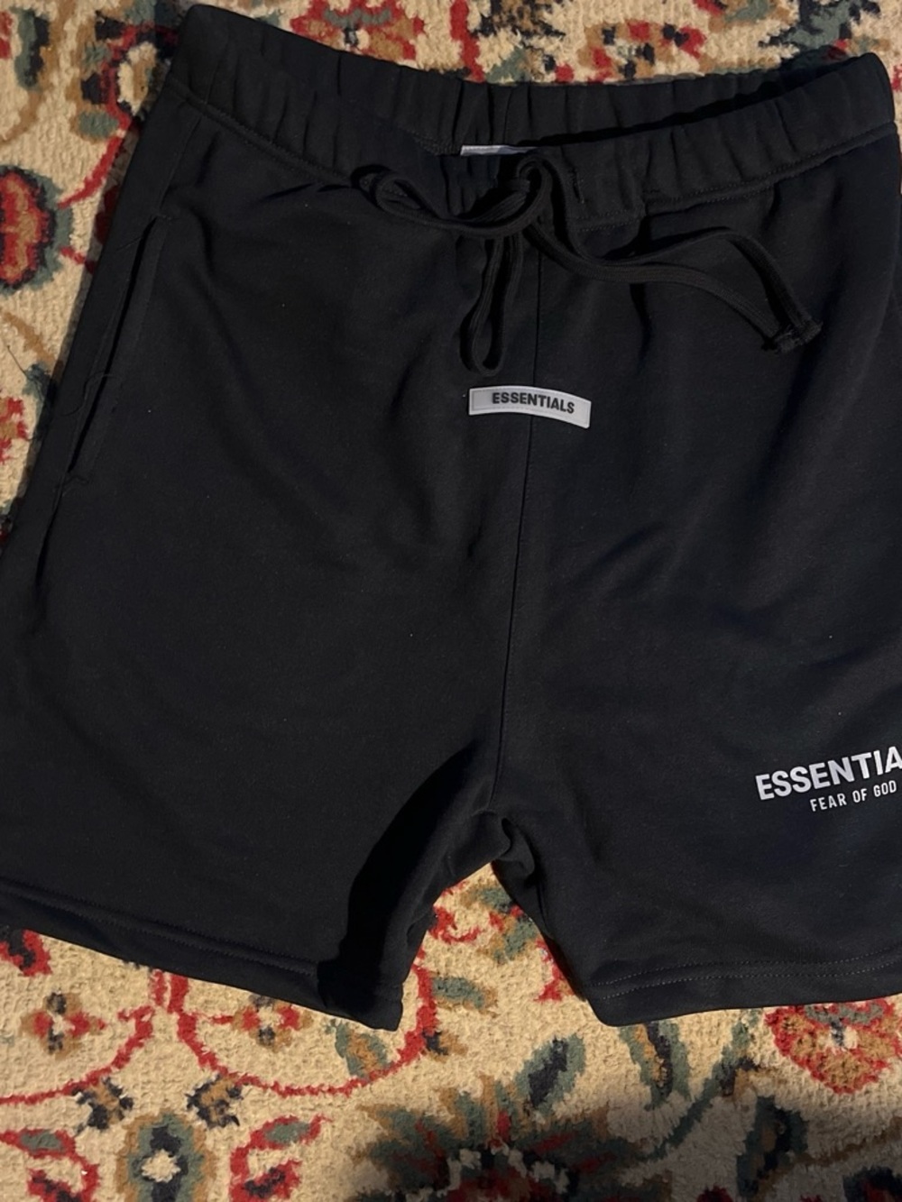 Essentials Black Men's Athletic Drawstring Shorts